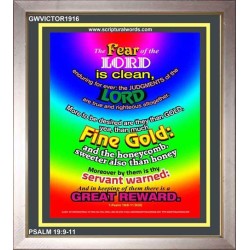 THERE IS A GREAT REWARD   Bible Verses  Picture Frame Gift   (GWVICTOR1916)   