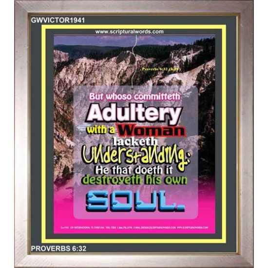 ADULTERY WITH A WOMAN   Large Frame Scripture Wall Art   (GWVICTOR1941)   