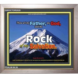 ROCK OF MY SALVATION   Bible Verse Acrylic Glass Frame   (GWVICTOR2020)   