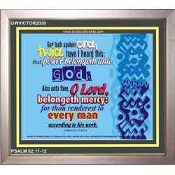 UNTO THEE O LORD   Religious Art Acrylic Glass Frame   (GWVICTOR2030)   