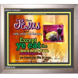 VERY VERY I SAY UNTO YOU   Framed Office Wall Decoration   (GWVICTOR2061)   "16x14"