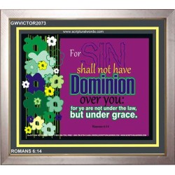 SIN SHALL NOT HAVE DOMINION   Portrait of Faith Wooden Framed   (GWVICTOR2073)   
