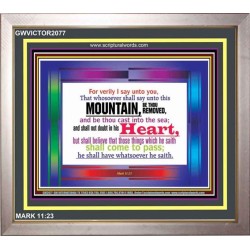 VERILY I SAY   Christian Frame Wall Art   (GWVICTOR2077)   "16x14"