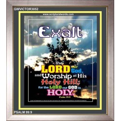 WORSHIP AT HIS HOLY HILL   Framed Bible Verse   (GWVICTOR3052)   
