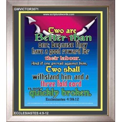 TWO ARE BETTER THAN ONE   Bible Scriptures on Forgiveness Frame   (GWVICTOR3071)   "14x16"