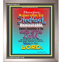 ABOUNDING IN THE WORK OF THE LORD   Inspiration Frame   (GWVICTOR3147)   