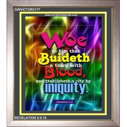 WOE    Bible Verses  Picture Frame Gift   (GWVICTOR3177)   "14x16"