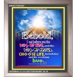 WAY OF LIFE   Biblical Art Acrylic Glass Frame   (GWVICTOR3307)   "14x16"