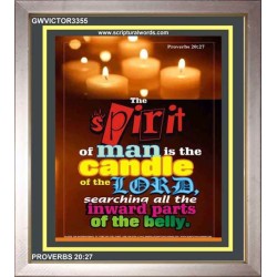 THE SPIRIT OF MAN IS THE CANDLE OF THE LORD   Framed Hallway Wall Decoration   (GWVICTOR3355)   