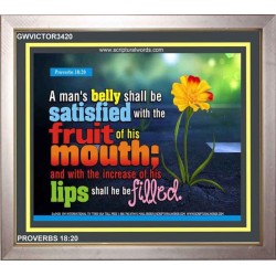 A MANS BELLY   Business Motivation Dcor   (GWVICTOR3420)   "16x14"