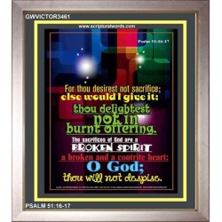 THE SACRIFICES OF GOD   Christian Frame Art   (GWVICTOR3461)   
