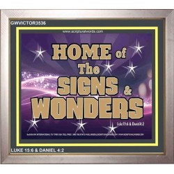 SIGNS AND WONDERS   Framed Bible Verse   (GWVICTOR3536)   