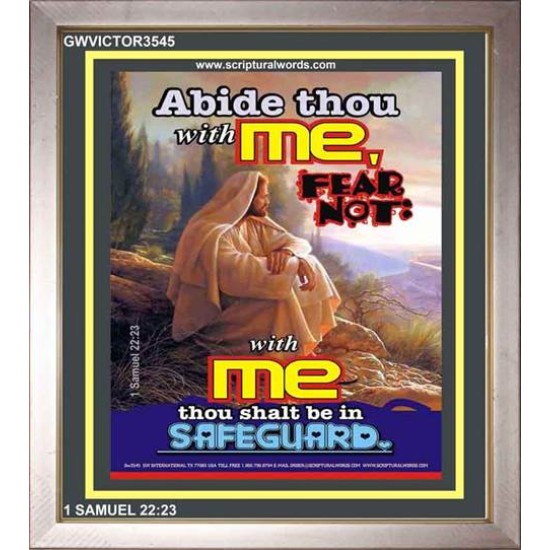 ABIDE THOU WITH ME   Modern Christian Wall Dcor   (GWVICTOR3545)   