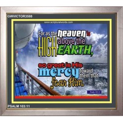 AS THE HEAVEN IS HIGH   Bible Verse Framed for Home Online   (GWVICTOR3588)   