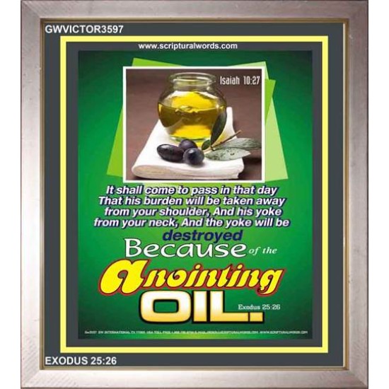 ANOINTING OIL   Bible Verse Acrylic Glass Frame   (GWVICTOR3597)   