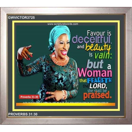 VAIN BEAUTY   Custom Framed Bible Verse   (GWVICTOR3725)   