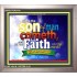 SHALL HE FIND FAITH ON THE EARTH   Large Framed Scripture Wall Art   (GWVICTOR3754)   "16x14"