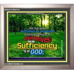 ALL SUFFICIENT GOD   Large Frame Scripture Wall Art   (GWVICTOR3774)   