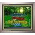 ALL SUFFICIENT GOD   Large Frame Scripture Wall Art   (GWVICTOR3774)   "16x14"