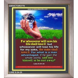 WHOSOEVER   Bible Verse Framed for Home   (GWVICTOR3779)   "14x16"