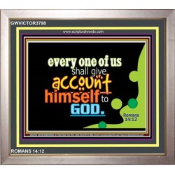 YOU SHALL GIVE ACCOUNT   Frame Scriptural Dcor   (GWVICTOR3798)   "16x14"