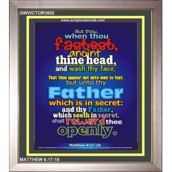 ANOINT THINE HEAD   Bible Verses Frame Art Prints   (GWVICTOR3852)   
