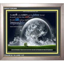 WITH GOD NOTHING SHALL BE IMPOSSIBLE   Contemporary Christian Print   (GWVICTOR3900)   