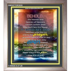 THINE EYES MAY BE OPEN TOWARD THIS HOUSE   Bible Verse Wall Art Frame   (GWVICTOR3935)   
