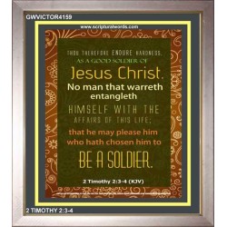 BE A SOLDIER   Large Frame Scripture Wall Art   (GWVICTOR4159)   