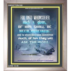 BE MUCH REQUIRED   Large Framed Scriptural Wall Art   (GWVICTOR4160)   