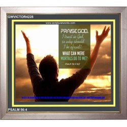 TRUST IN GOD   Framed Bible Verse   (GWVICTOR4228)   "16x14"