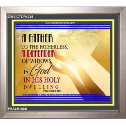 A FATHER TO THE FATHERLESS   Christian Quote Framed   (GWVICTOR4248)   