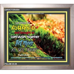 ASHAMED AND BROUGHT TO SHAME   Scriptural Wall Art   (GWVICTOR4504)   