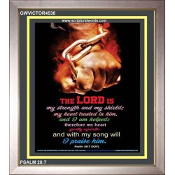 WITH MY SONG WILL I PRAISE HIM   Framed Sitting Room Wall Decoration   (GWVICTOR4538)   "14x16"