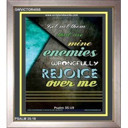 WRONGFULLY REJOICE OVER ME   Acrylic Glass Frame Scripture Art   (GWVICTOR4555)   