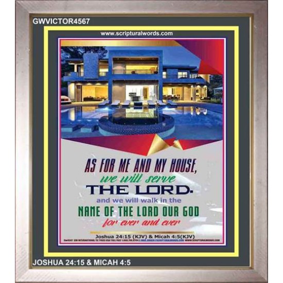 WE WILL SERVE THE LORD   Framed Bible Verses   (GWVICTOR4567)   