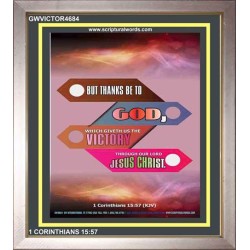 WHICH GIVETH US THE VICTORY   Christian Artwork Frame   (GWVICTOR4684)   "14x16"