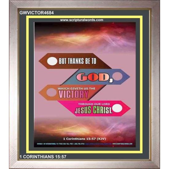 WHICH GIVETH US THE VICTORY   Christian Artwork Frame   (GWVICTOR4684)   