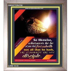 BE MY DISCIPLE   Framed Religious Wall Art Acrylic Glass   (GWVICTOR4708)   