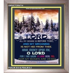ALL MY DESIRE IS BEFORE THEE   Acrylic Glass framed scripture art   (GWVICTOR4714)   