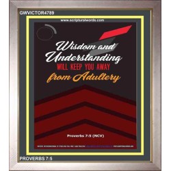 WISDOM AND UNDERSTANDING   Bible Verses Framed for Home   (GWVICTOR4789)   "14x16"