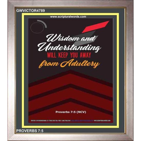 WISDOM AND UNDERSTANDING   Bible Verses Framed for Home   (GWVICTOR4789)   