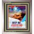 WEEP NOT JESUS IS LORD   Framed Bible Verse   (GWVICTOR4849)   "14x16"