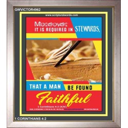 BE FOUND FAITHFUL   Bible Verse Framed Art   (GWVICTOR4962)   