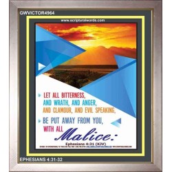 ALL BITTERNESS   Inspirational Bible Verse Framed   (GWVICTOR4964)   