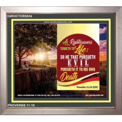 RIGHTEOUSNESS AND LIFE   Christian Wall Dcor Frame   (GWVICTOR5034)   