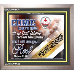 ALL YE THAT LABOUR   Bible Scriptures on Forgiveness Frame   (GWVICTOR5070)   