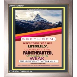 THOSE ARE UNRULY   Christian Artwork Acrylic Glass Frame   (GWVICTOR5101)   