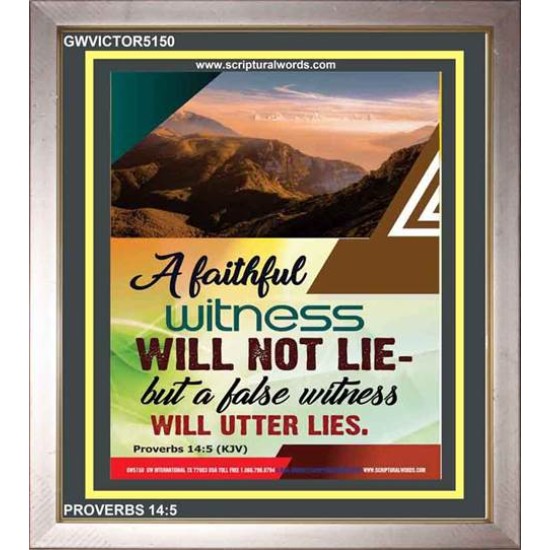 A FAITHFUL WITNESS   Custom Framed Bible Verse   (GWVICTOR5150)   