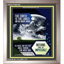 THE WORLD AND THEY THAT DWELL THEREIN   Bible Verse Framed for Home   (GWVICTOR5160)   